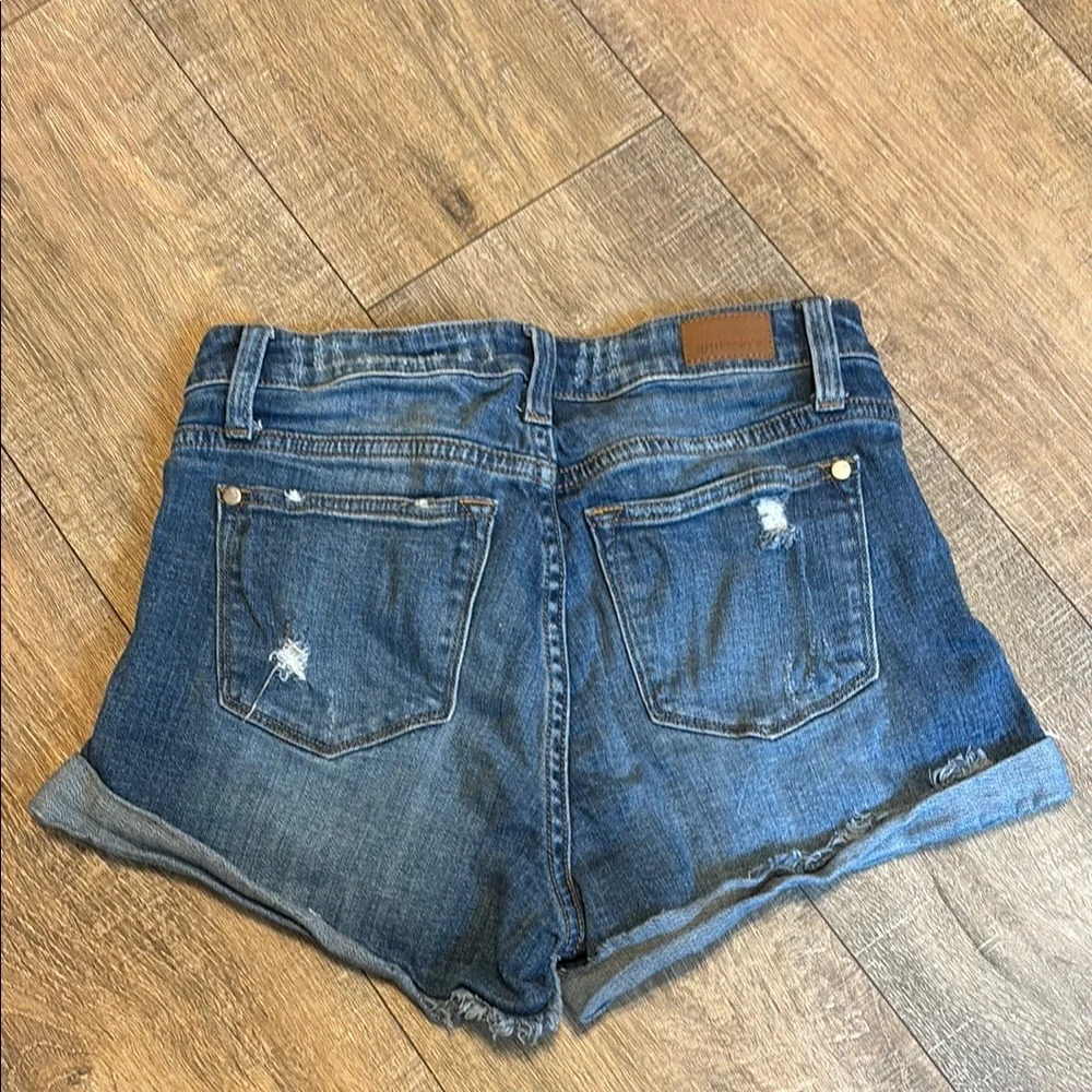 Judy Blue Distressed Blue Jean Shorts - Picture 2 of 8